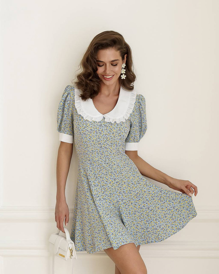 Mini Dress with White Collar
