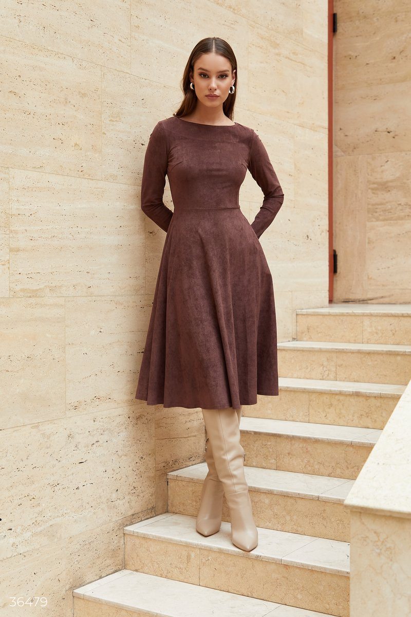 Eco Suede MIDI Dress Ms.Me Fashion Eco Suede MIDI Dress Ms.Me Fashion