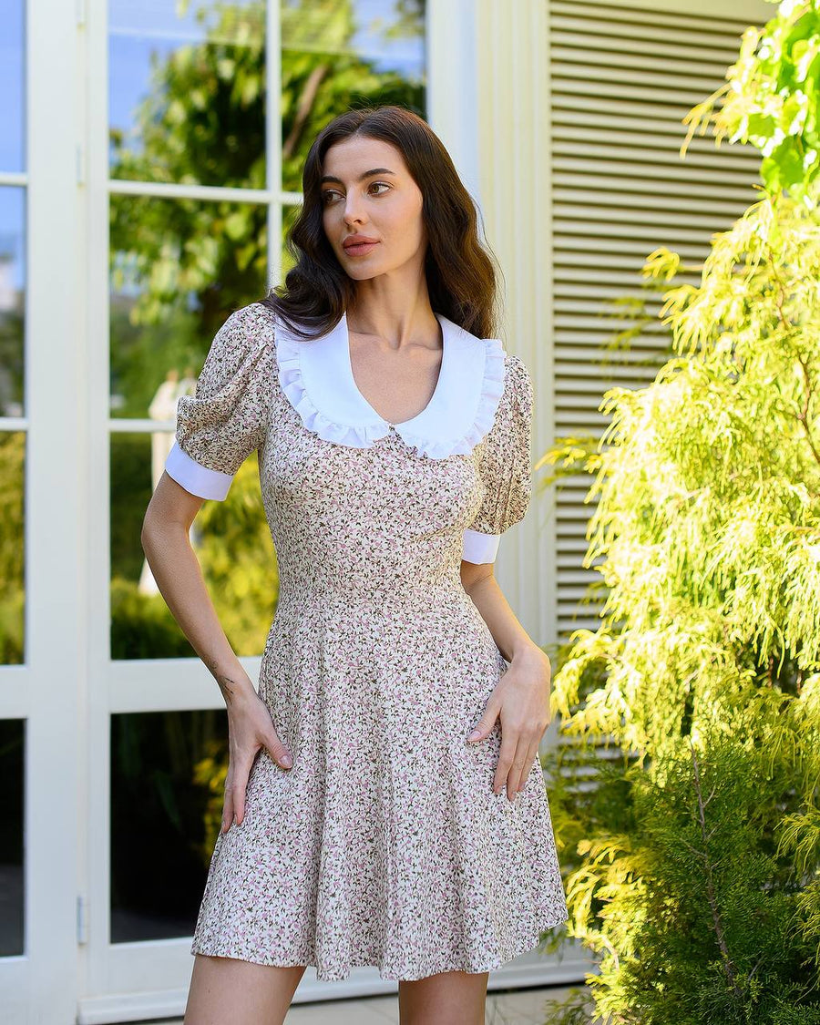 Mini Dress with White Collar
