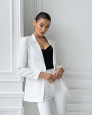 white Suit with Slim Fit Jacket