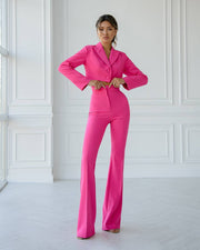 Cropped Blazer Suit with Trousers