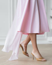 Sleeveless Elegante Midi Dress with Square Neck