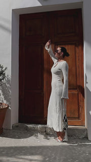 Cotton Knitted Summer Maxi Dress