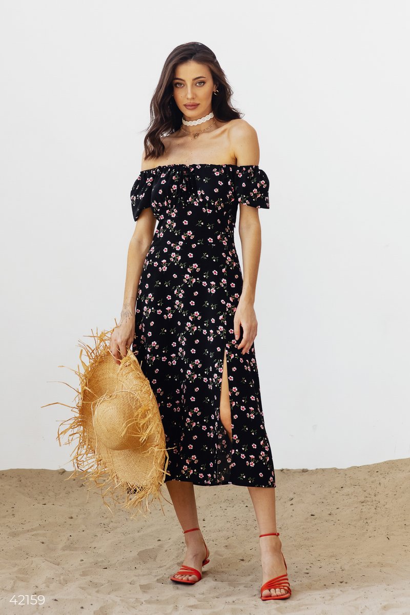 Cotton Off-Shoulder Dress