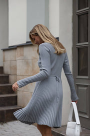 Knitted Dress with Long Sleeves