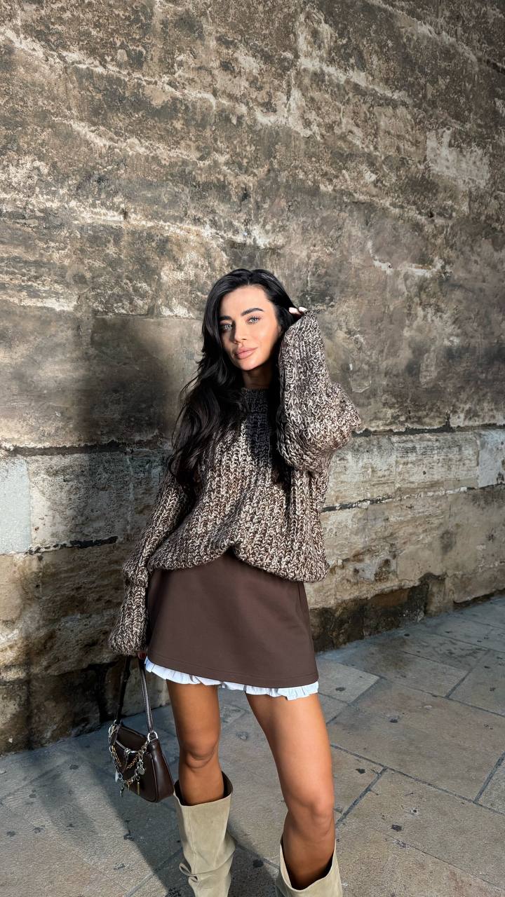 Skirt-Shorts with Contrast Ruffle Hem