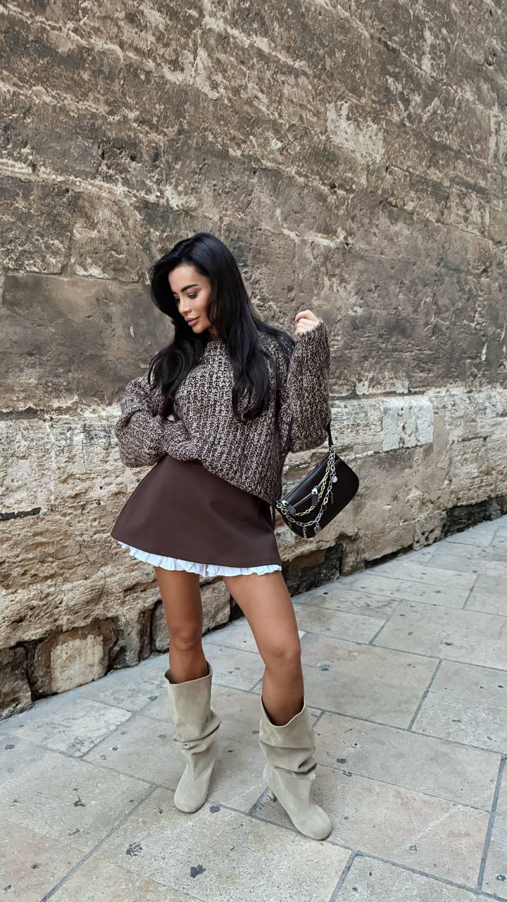 Skirt-Shorts with Contrast Ruffle Hem