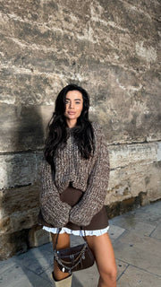 Skirt-Shorts with Contrast Ruffle Hem