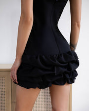 Elegant Ruffle Hem Mini Dress