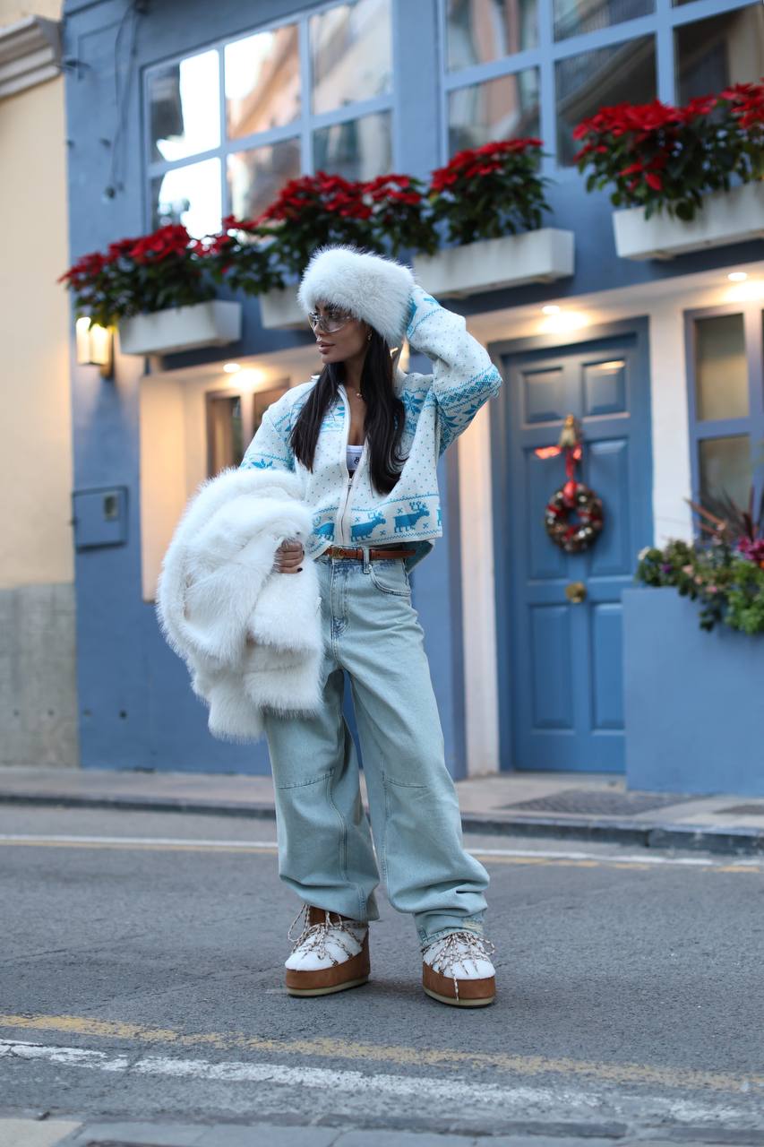 Nordic-Inspired Zip-Up Sweater