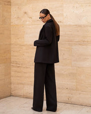 Suit Set with Jacket and  Wide Pants