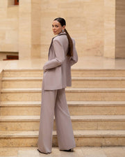 Suit Set with Jacket and  Wide Pants