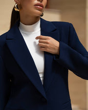 Navy Blue Relaxed Suit Set