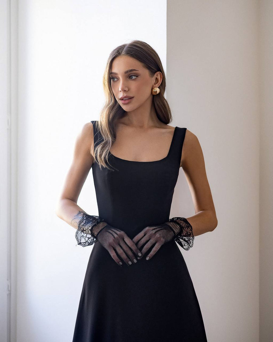 Grace Ruffle Hem Midi Dress