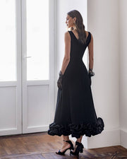 Grace Ruffle Hem Midi Dress