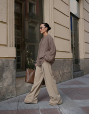 Relaxed Fit Cable-Knit Sweater