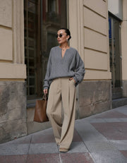 Relaxed Fit Cable-Knit Sweater