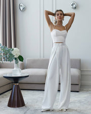 High Waist Palazzo Trousers