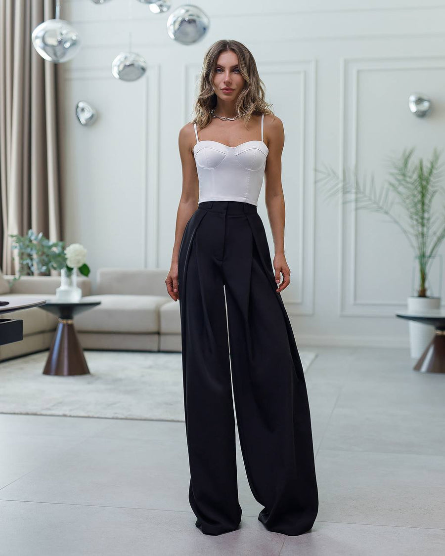 High Waist Palazzo Trousers