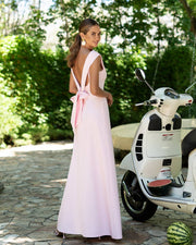 Elegantes schulterfreies Maxikleid mit Schleife