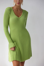 Knitted Dress with Long Sleeves