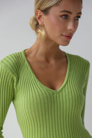 Knitted Dress with Long Sleeves