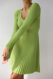 Knitted Dress with Long Sleeves