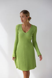 Knitted Dress with Long Sleeves