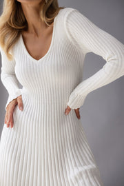 Knitted Dress with Long Sleeves