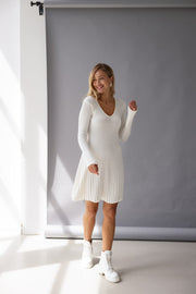 Knitted Dress with Long Sleeves