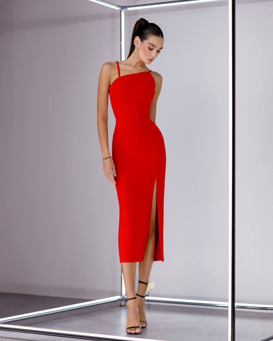 One Shoulder MIDI Dress