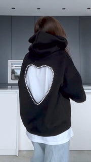 Heart Open-Back Hoodie