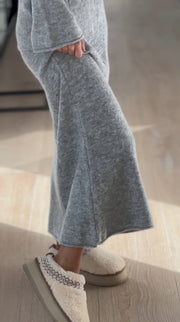 Gray Cozy Elegance Knit Dress