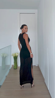 Knitted Boho style Maxi Dress