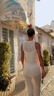 Knitted Boho style Maxi Dress