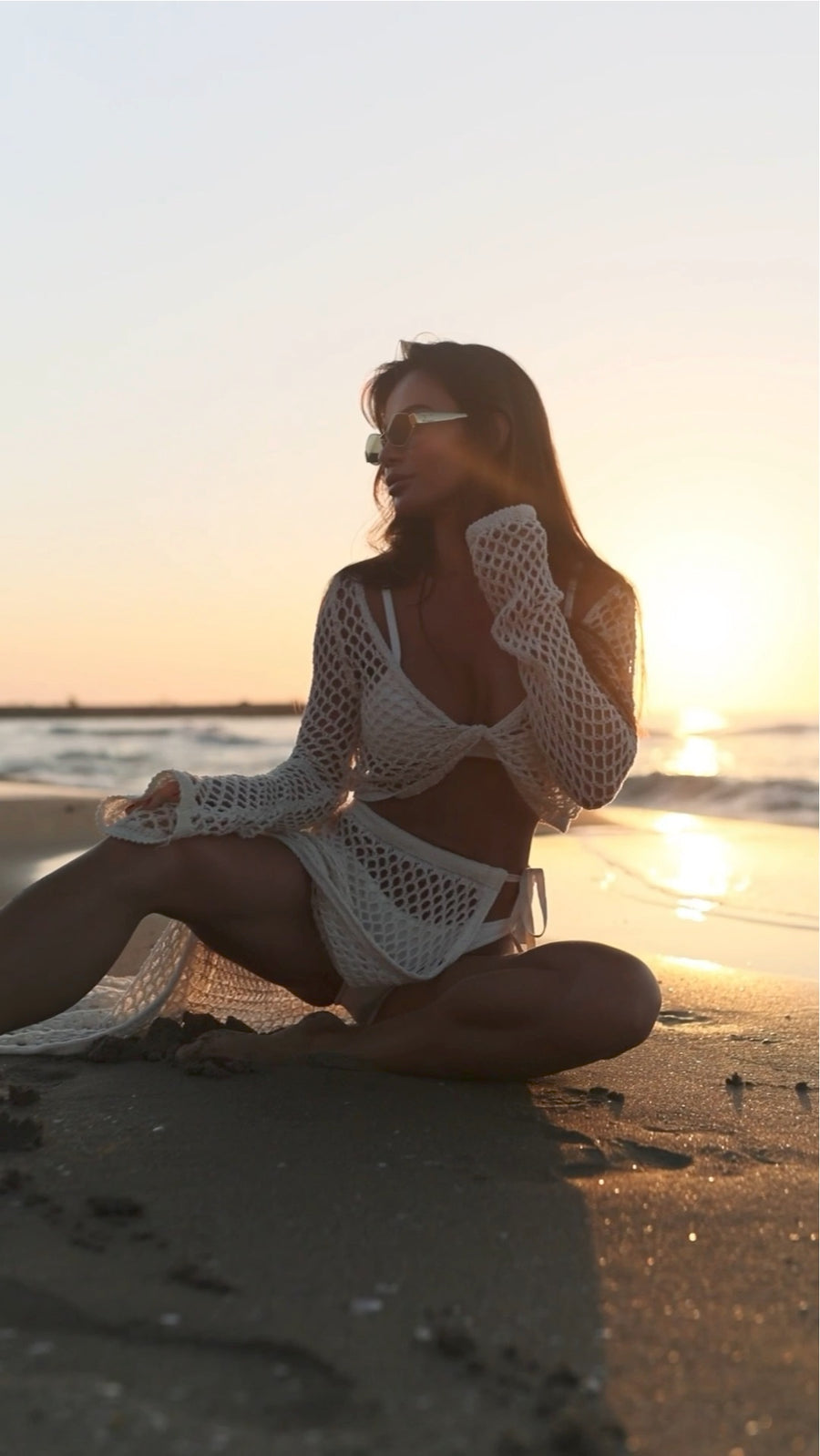Cotton Beach Set with Skirt and Top