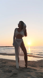 Cotton Beach Set with Skirt and Top