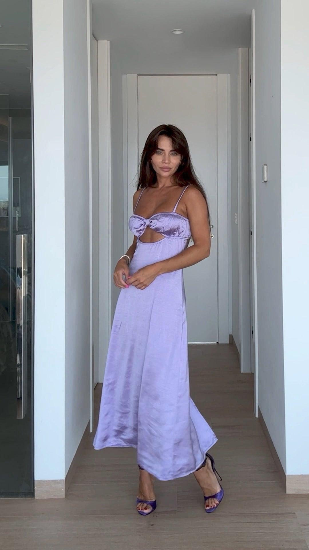 Summer Midi Dress with Open Back