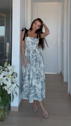 Linen MIDI Dress with Straps