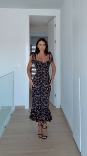 Elegante Summer MIDI Dress with Straps