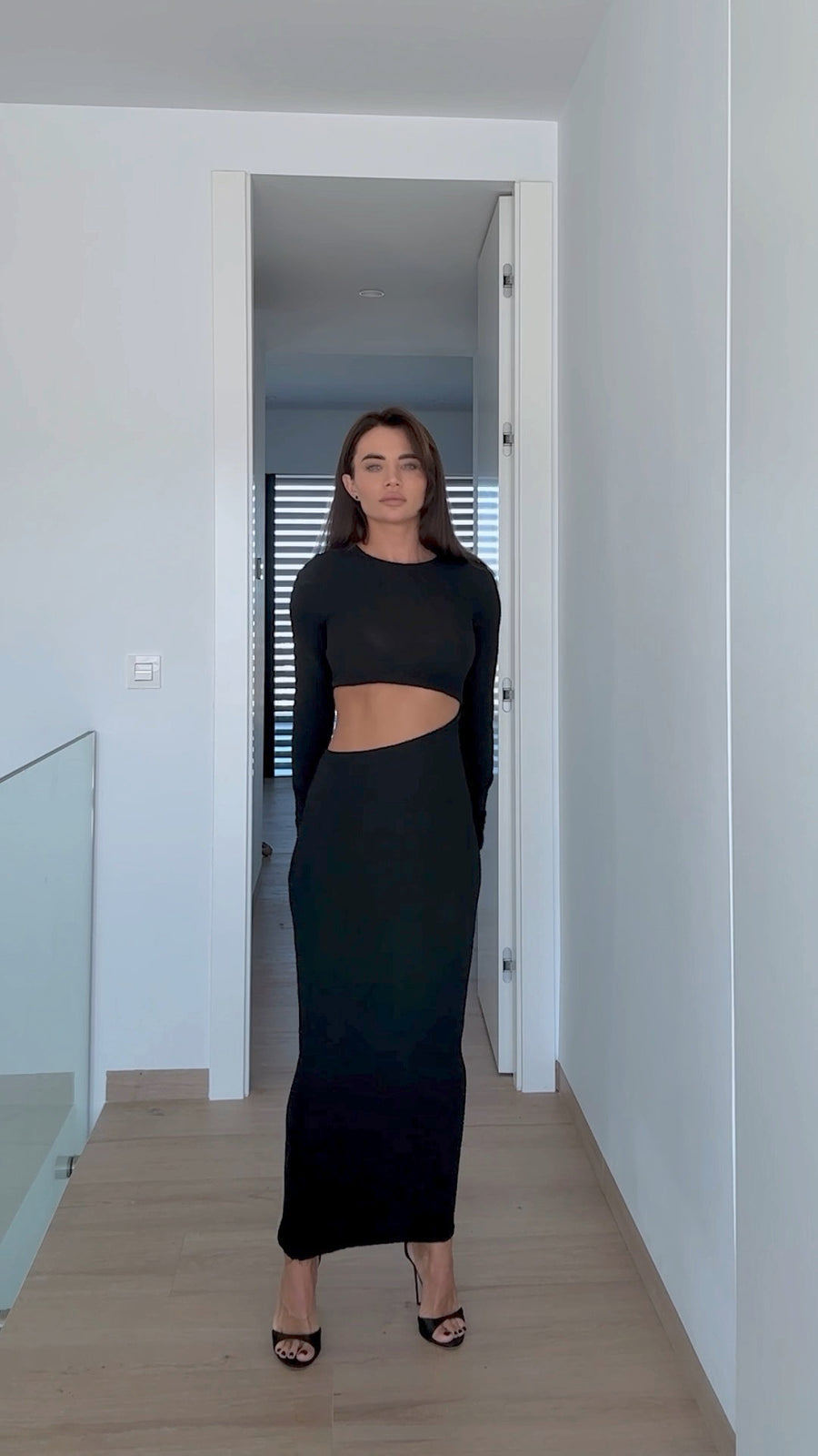 Knitted MIDI Dress with long Sleeves