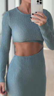 Knitted MIDI Dress with long Sleeves