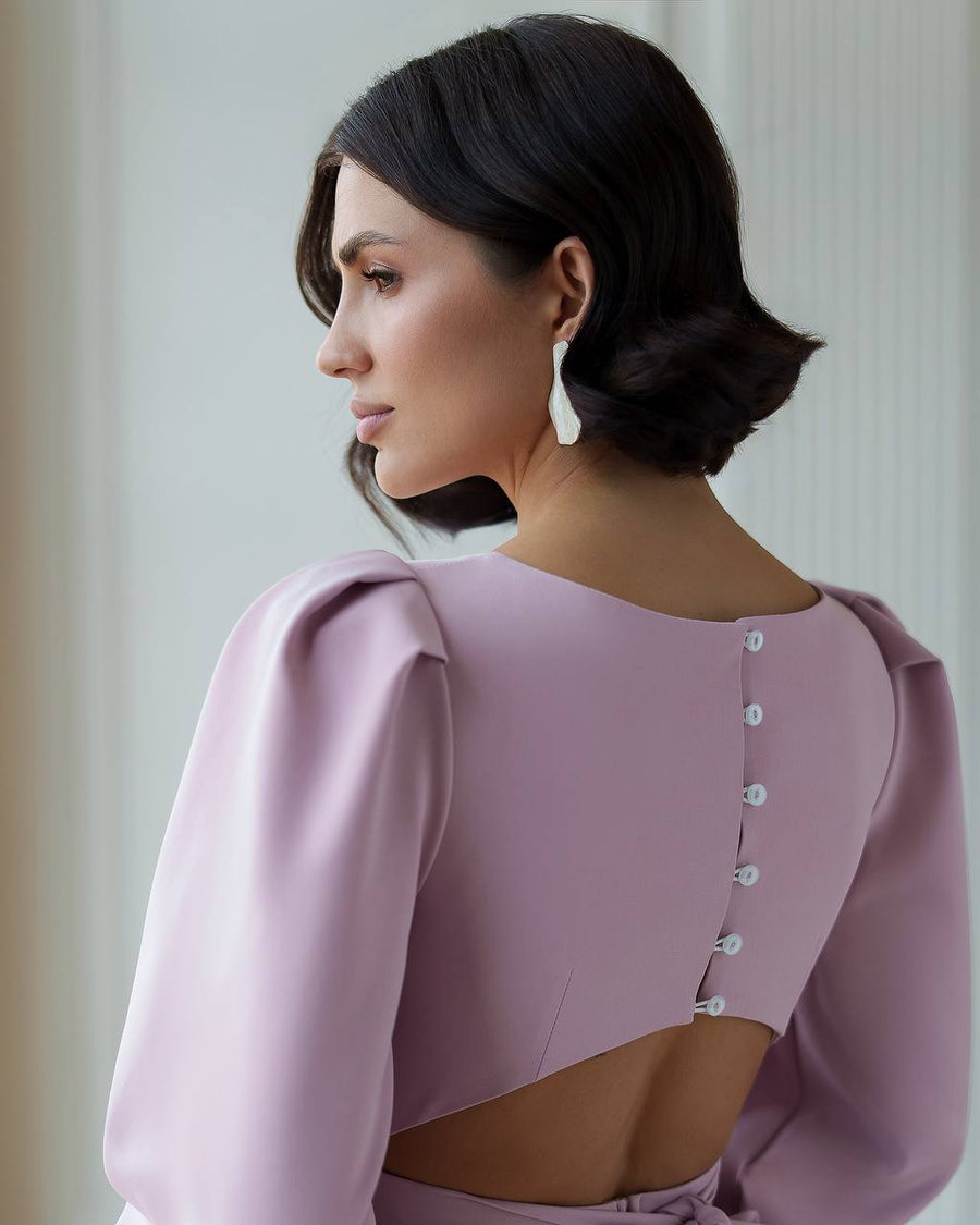 Soft Elegance Open Back Dress