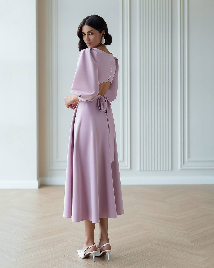 Soft Elegance Open Back Dress