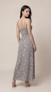Gray MIDI Sundress with Straps