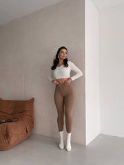 High Waist Knitted Leggings