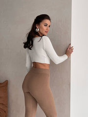 High Waist Knitted Leggings