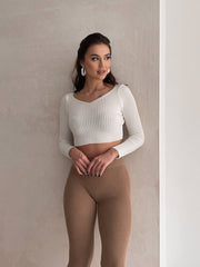 High Waist Knitted Leggings