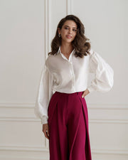 Burgundy Palazzo Trousers