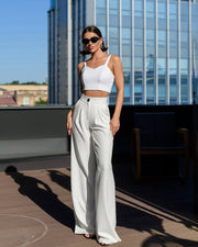 High Waist Straight Pants